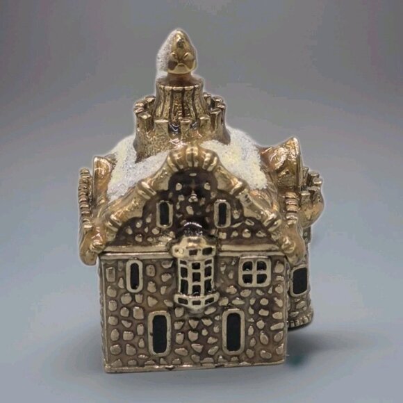 Monet Other - STUNNING MONET 2008 Miniature Porcelain Hinged  Church Keepsake Box